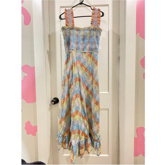 Ganni Plaid Print Sleeveless Dress - Picture 1 of 4